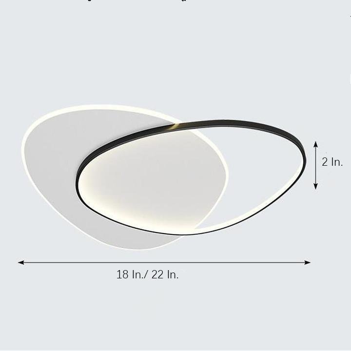 Rounded Triangles Flush Mount Ceiling Light Artistic LED Light