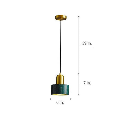 Minimalist Cylindrical Electroplated Copper LED Modern Pendant Lighting