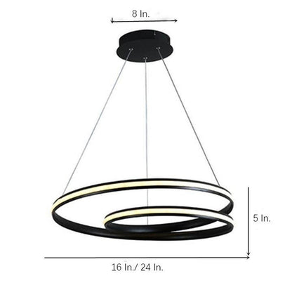 Circular Aluminum Chandelier Light Kitchen Dining Room Lighting Ceiling Light