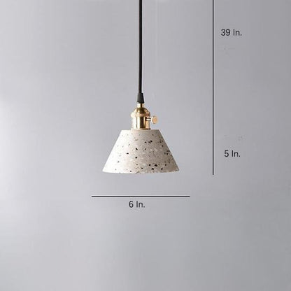 Cone Shaped Design Ceramic Pendant Light Modern Metal LED Ceiling Light