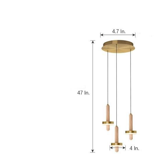 Circle Cylinder LED Gold Nordic Pendant Light Hanging Lamp Island Lights