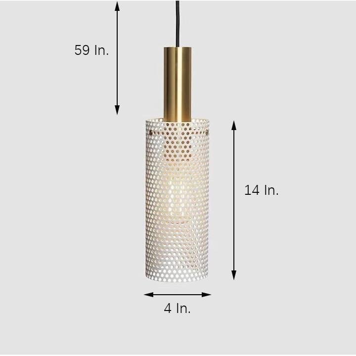 Cylinder Hanging Pendant Lights Metal Modern LED Bedroom Ceiling Lights