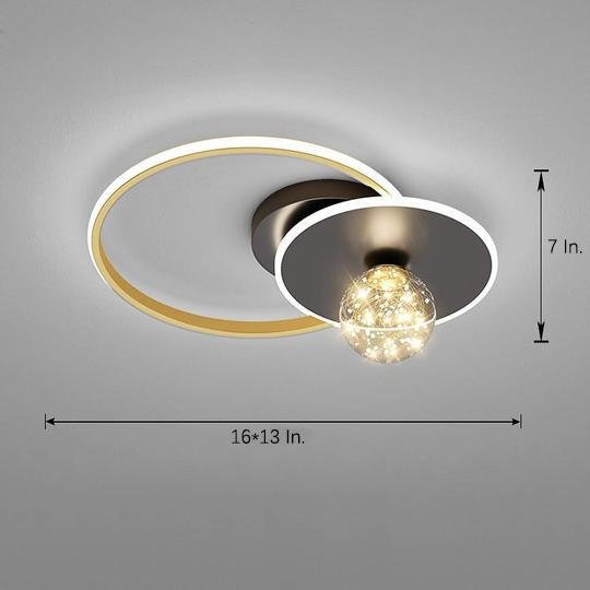 Geometric Circles Globe LED Modern Ceiling Lights Flush Mount Lighting