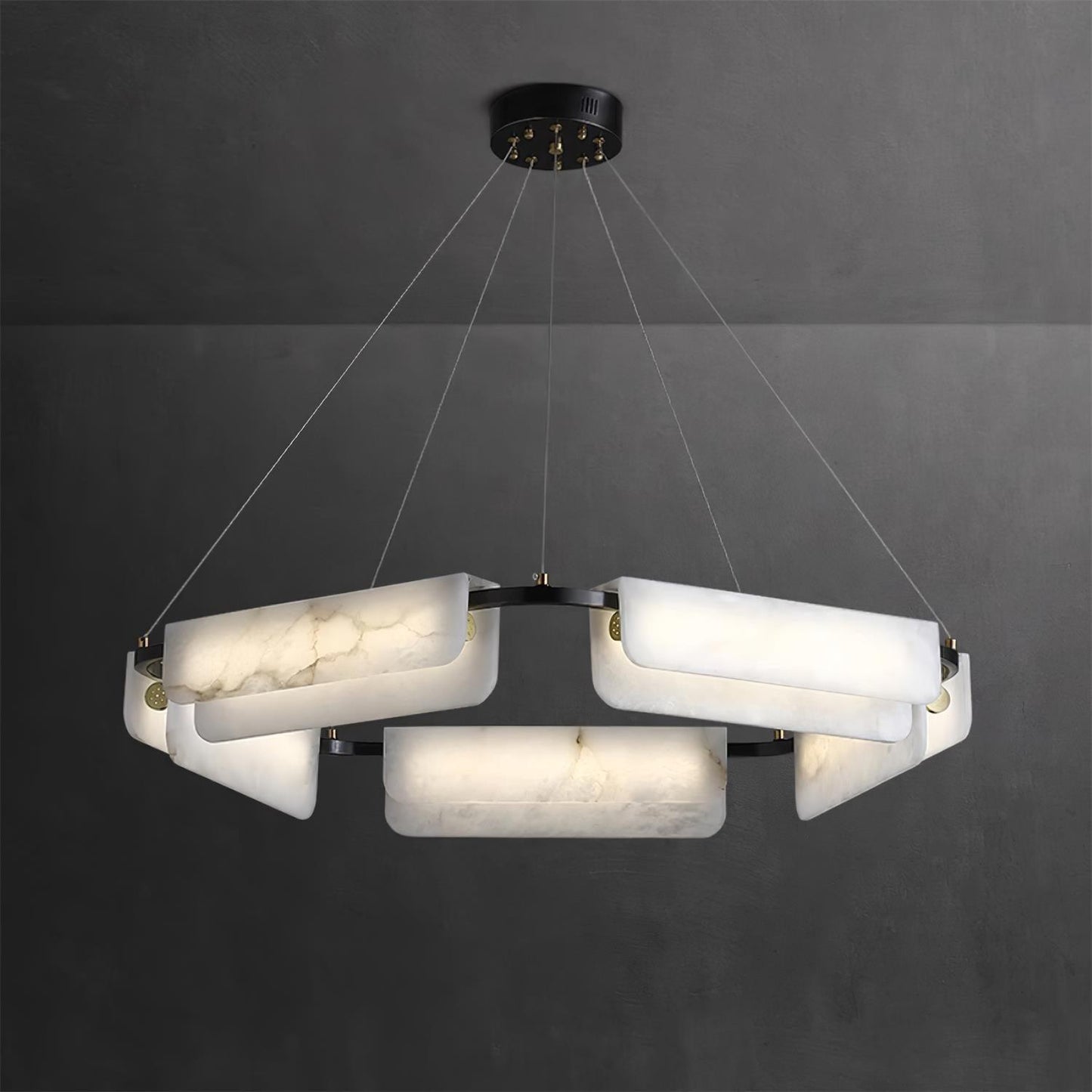 Delia Alabaster Pendant light Chandelier