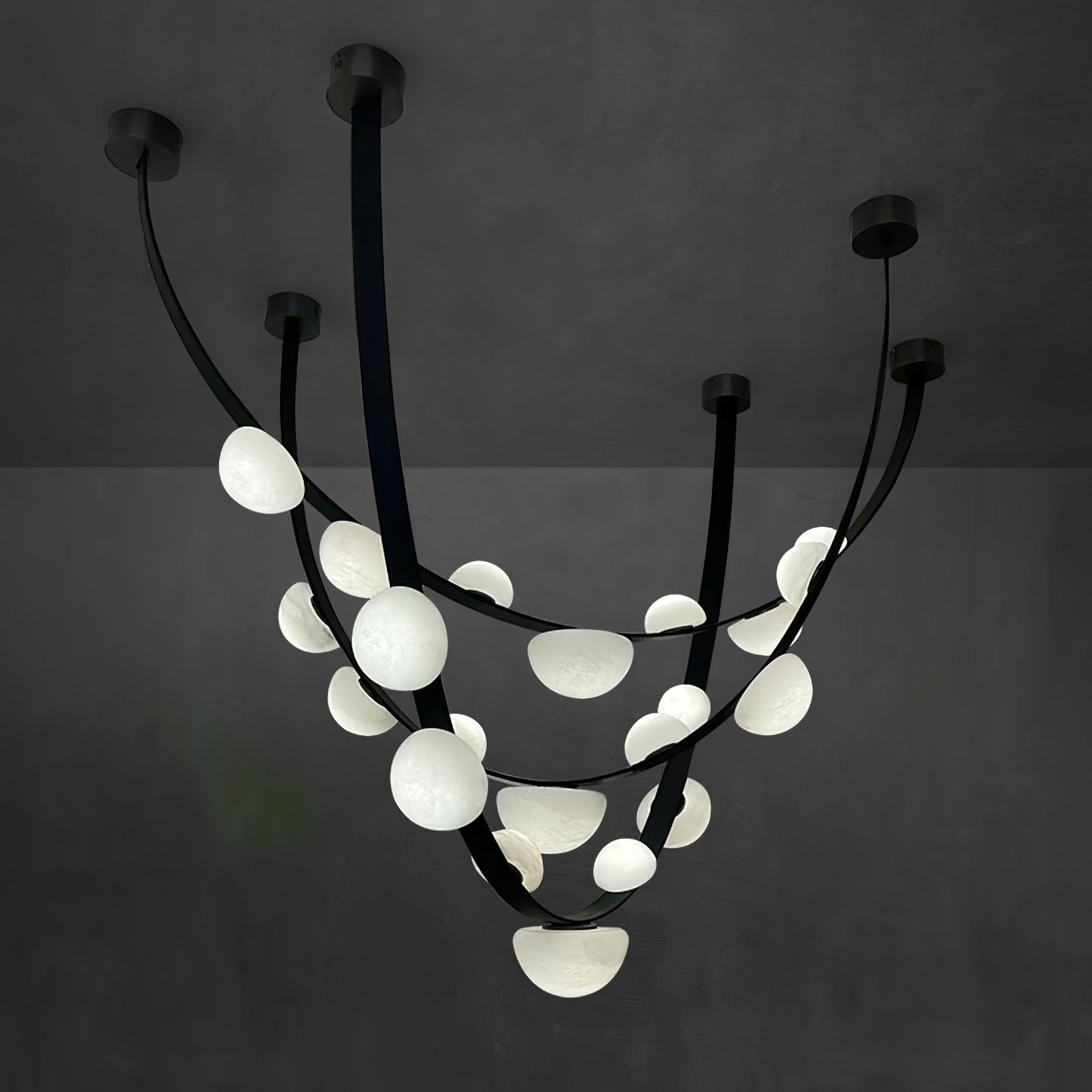 Dew Drops Alabaster Ceiling fixture Chandelier