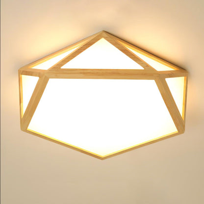 Diamond Wooden Flush mount light Ceiling Lamp