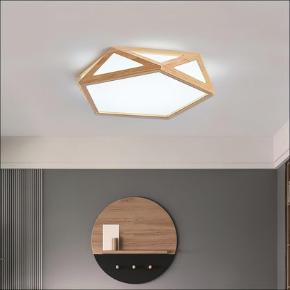 Diamond Wooden Flush mount light Ceiling Lamp