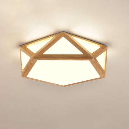 Diamond Wooden Flush mount light Ceiling Lamp