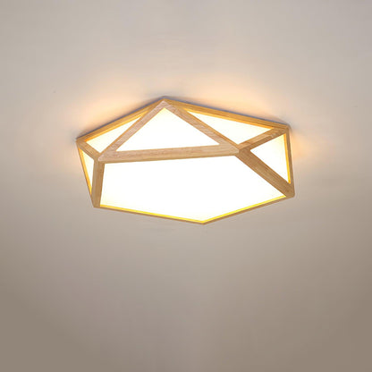 Diamond Wooden Flush mount light Ceiling Lamp