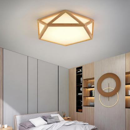 Diamond Wooden Flush mount light Ceiling Lamp