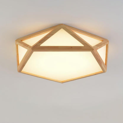 Diamond Wooden Flush mount light Ceiling Lamp