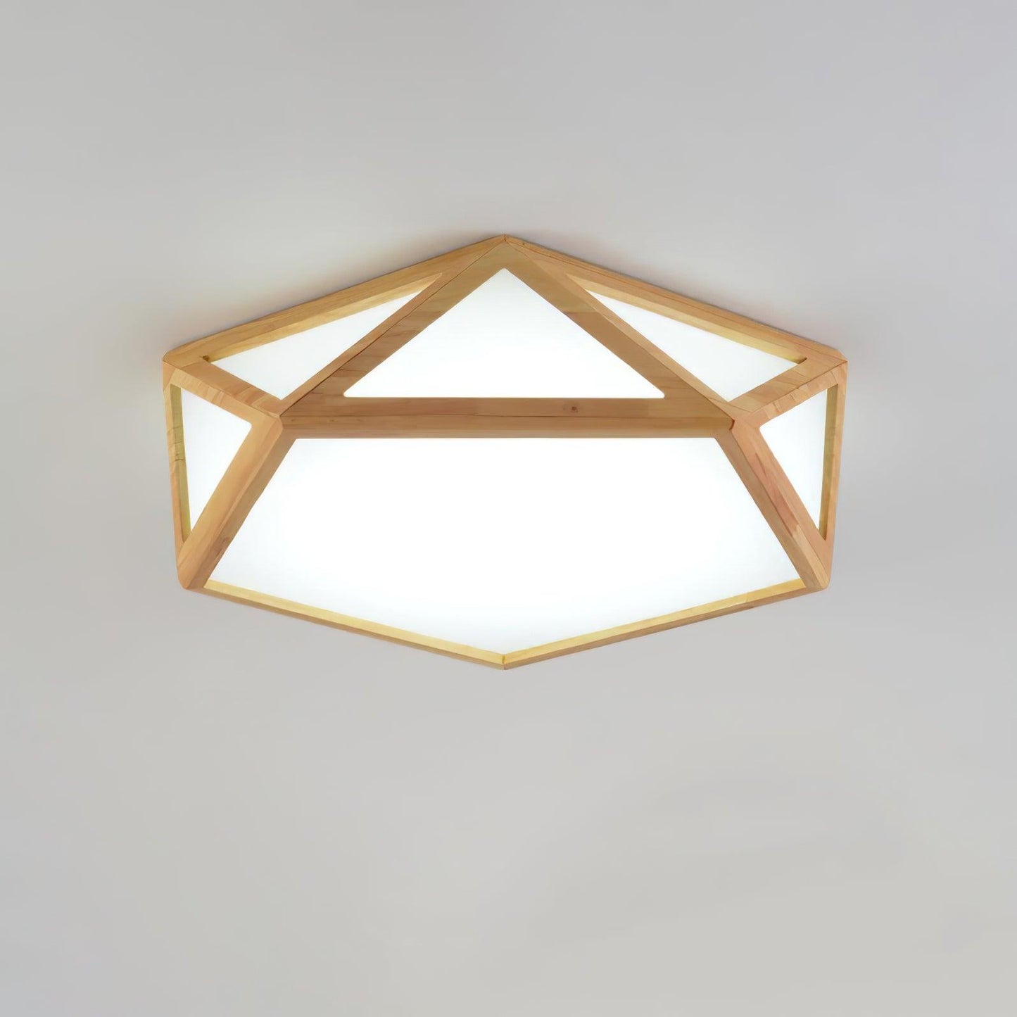 Diamond Wooden Flush mount light Ceiling Lamp