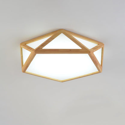 Diamond Wooden Flush mount light Ceiling Lamp