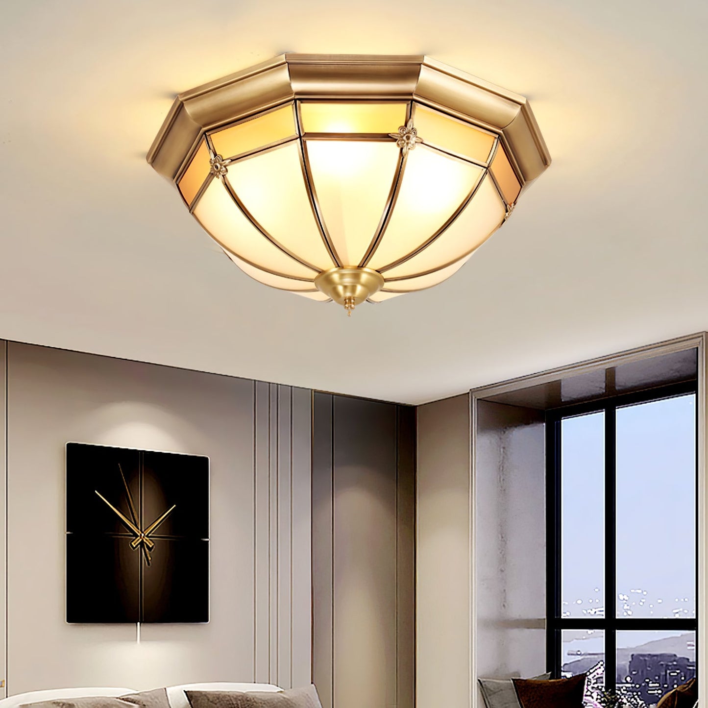 Dome Brass Flush Ceiling-mounted light Ceiling Lamp