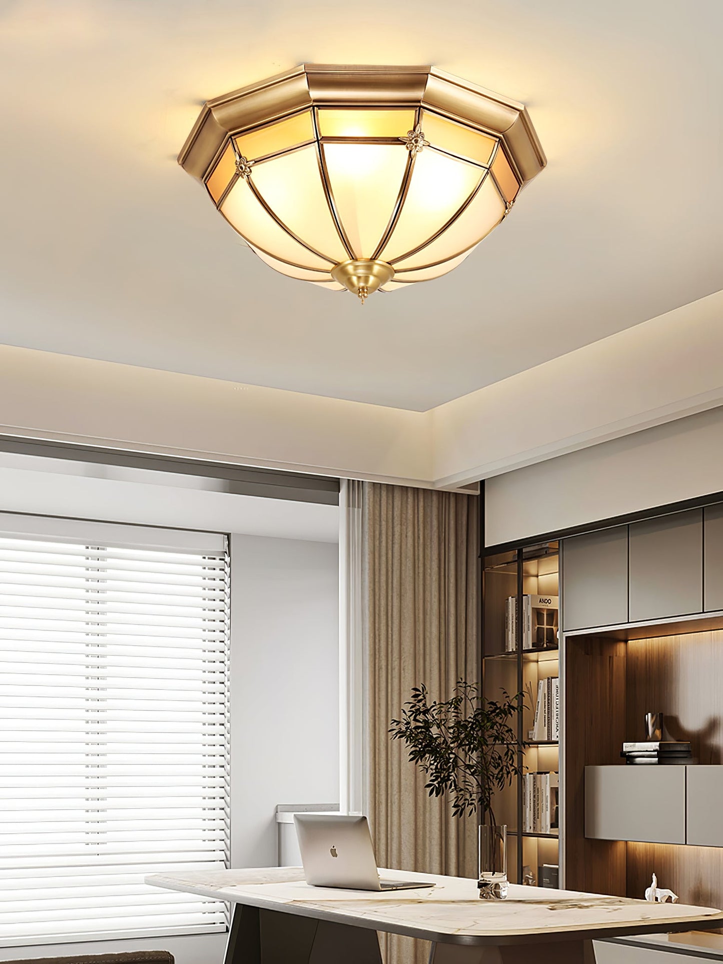 Dome Brass Flush Ceiling-mounted light Ceiling Lamp