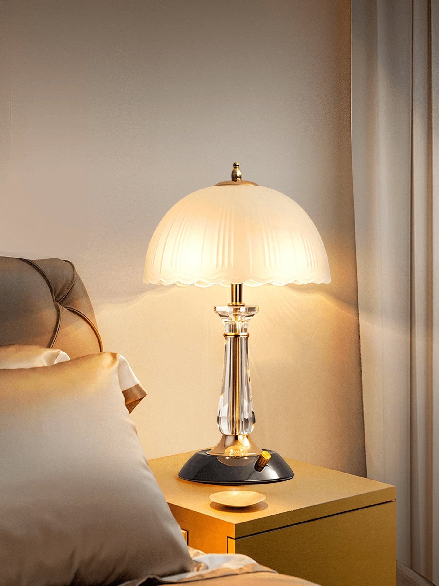 Domed Glass Nightstand lamp Table Light