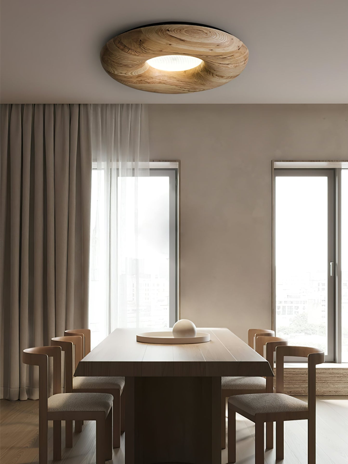 Donut Wood Ceiling fixture Ceiling Light