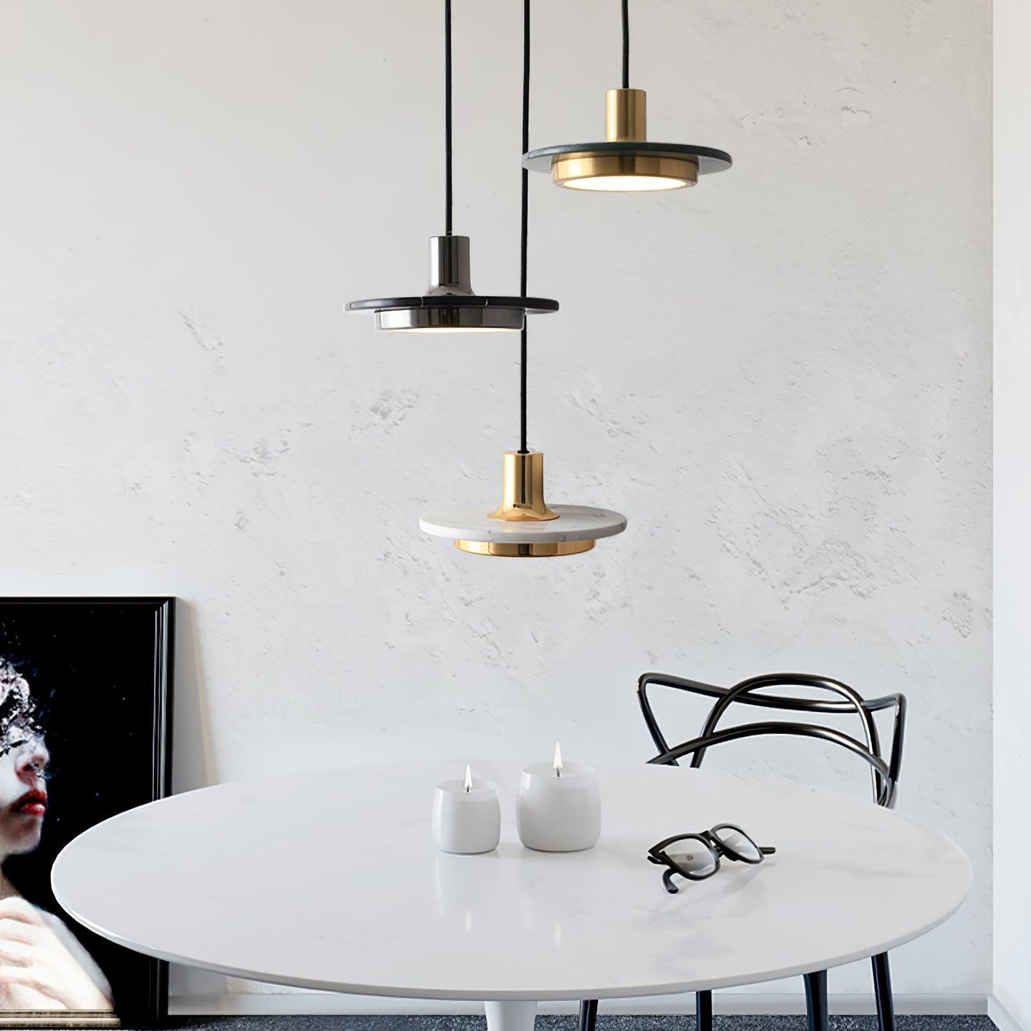 Double Circle Hanging light Pendant Light