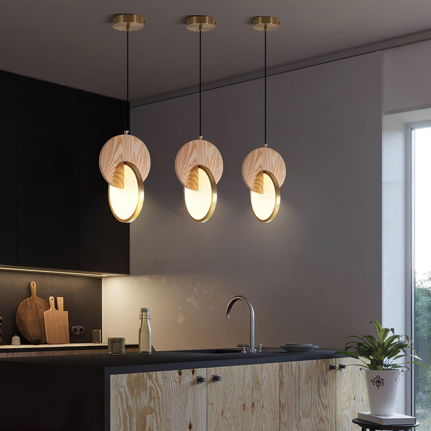 Double Disk Houselight Pendant Lamp