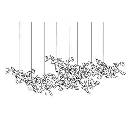 Double Layer Combination Gingko Crown Chandelier