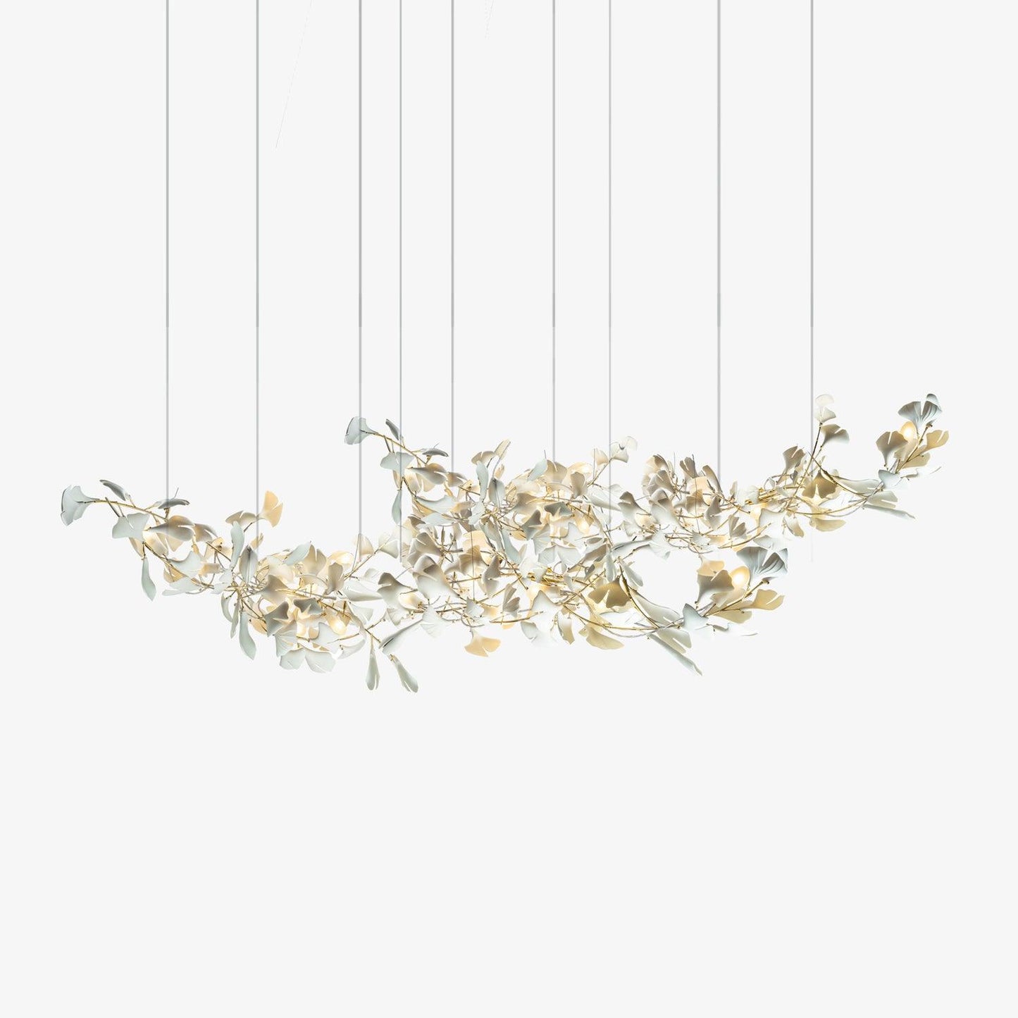 Double Layer Combination Gingko Crown Chandelier