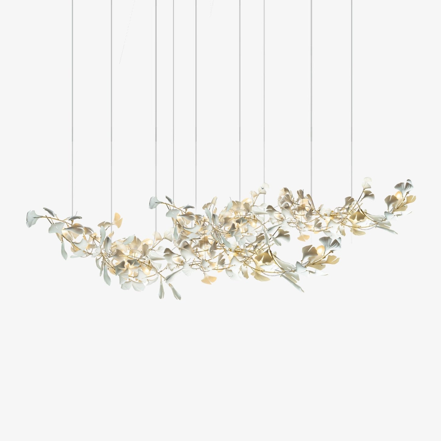 Double Layer Combination Gingko Crown Chandelier