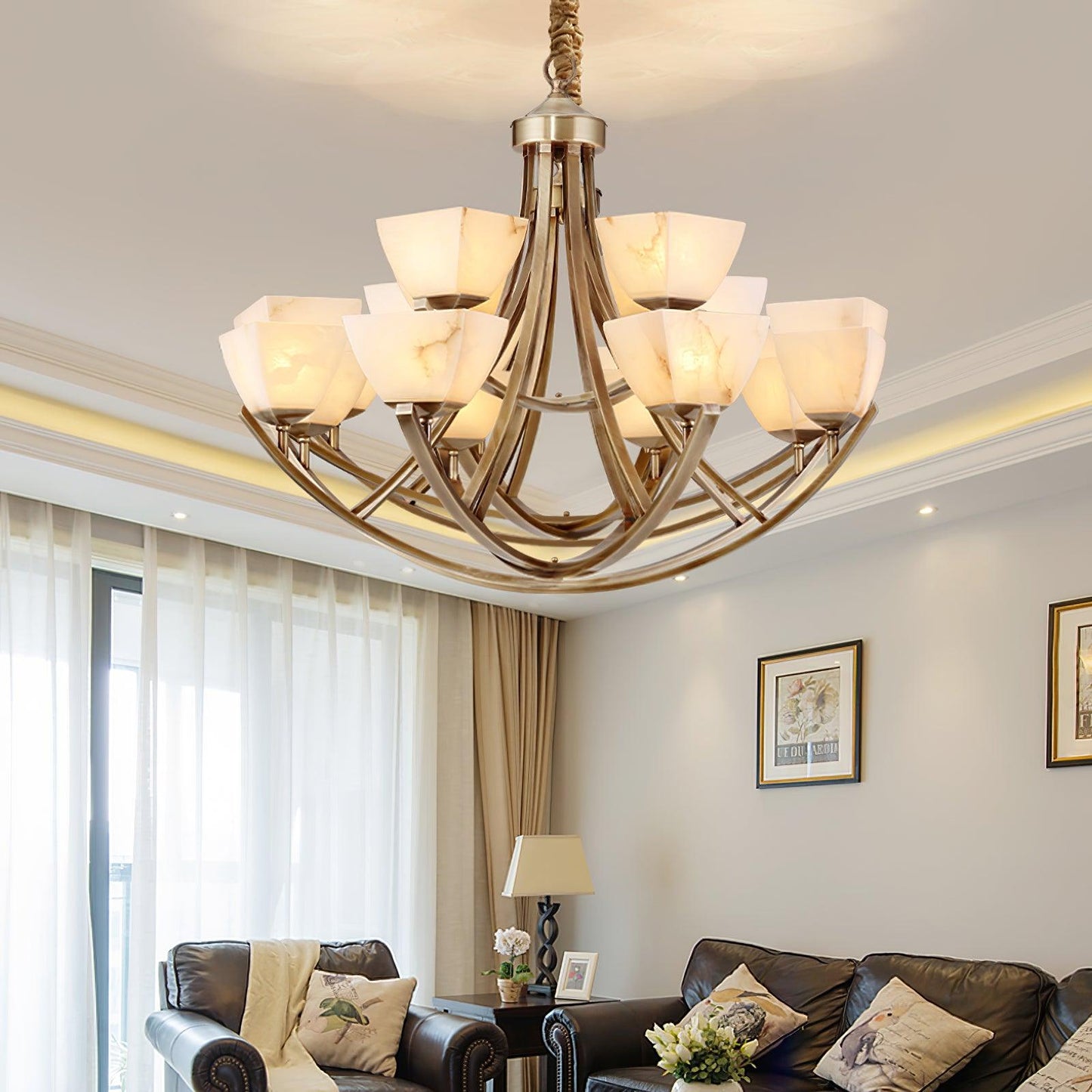 Dover Brass Pendant light Chandelier