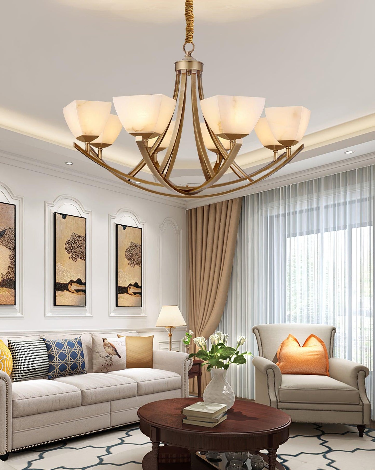 Dover Brass Pendant light Chandelier