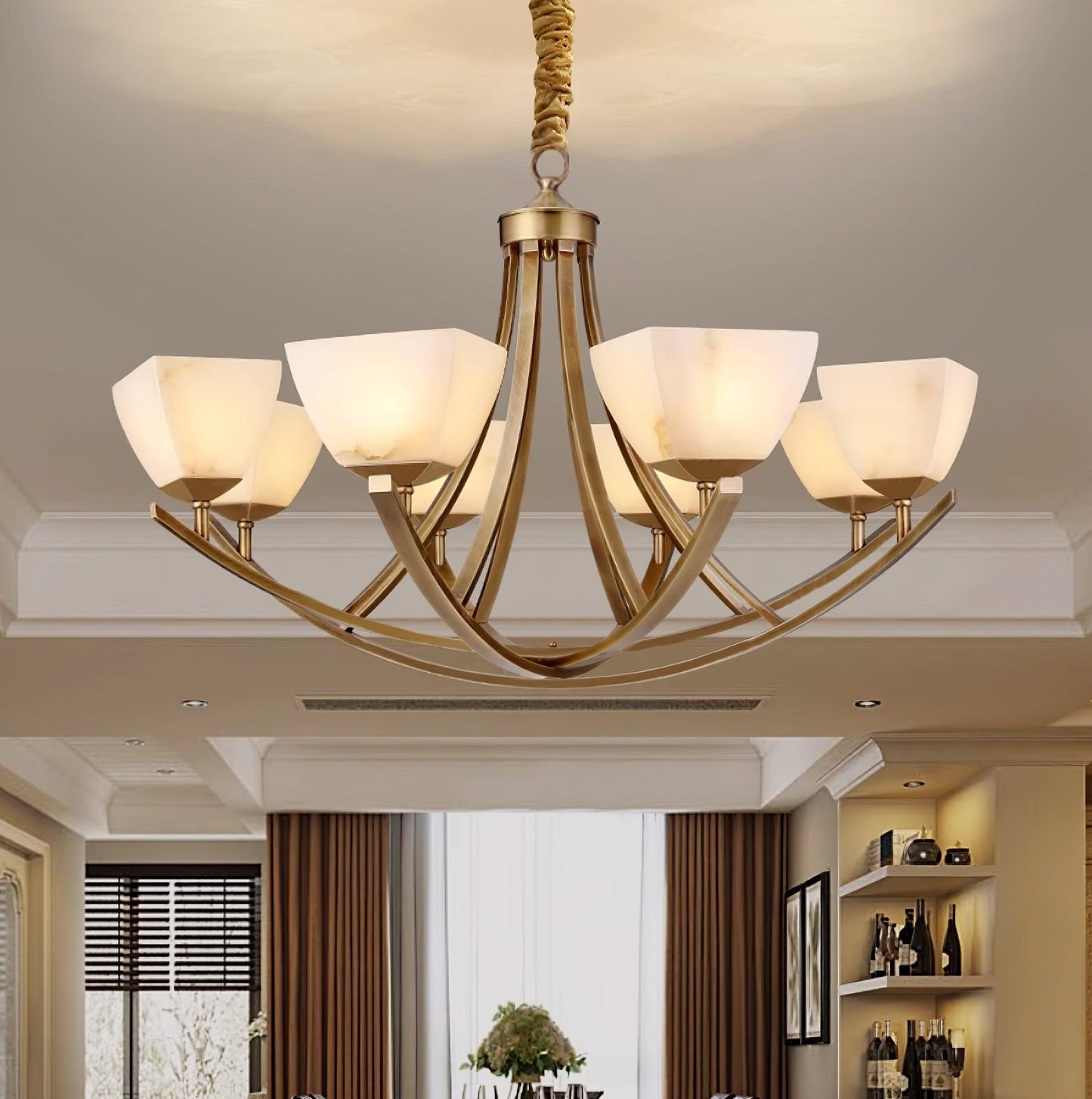 Dover Brass Pendant light Chandelier