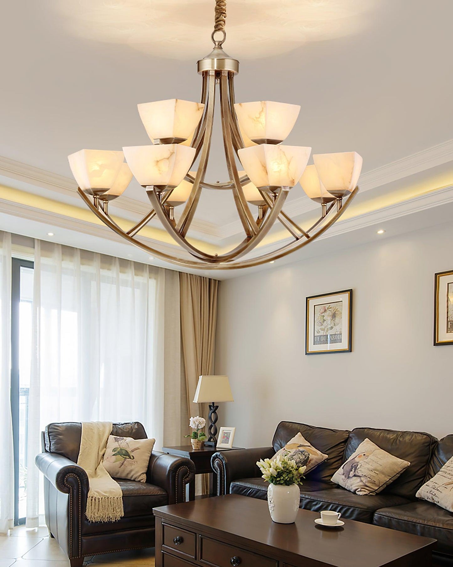 Dover Brass Pendant light Chandelier