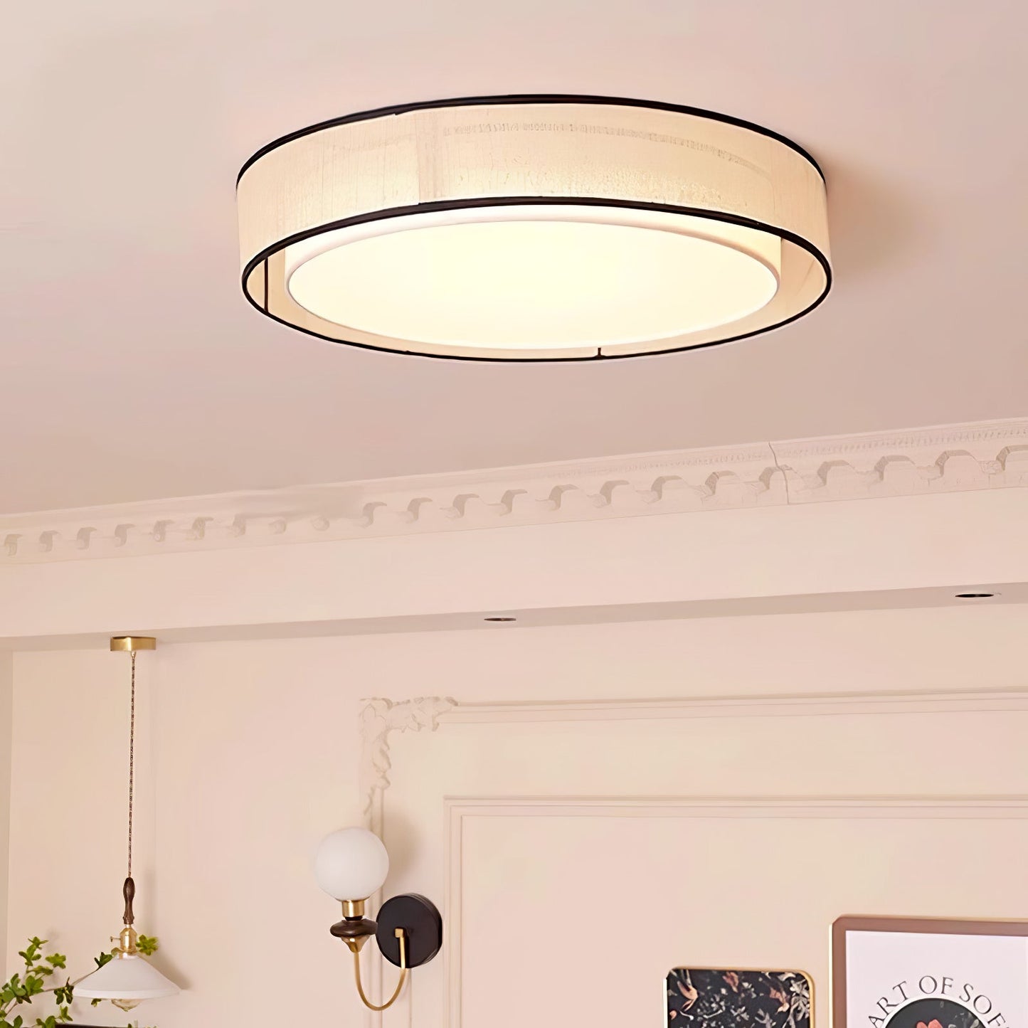 Drum Rould Overhead fixture Ceiling Lamp