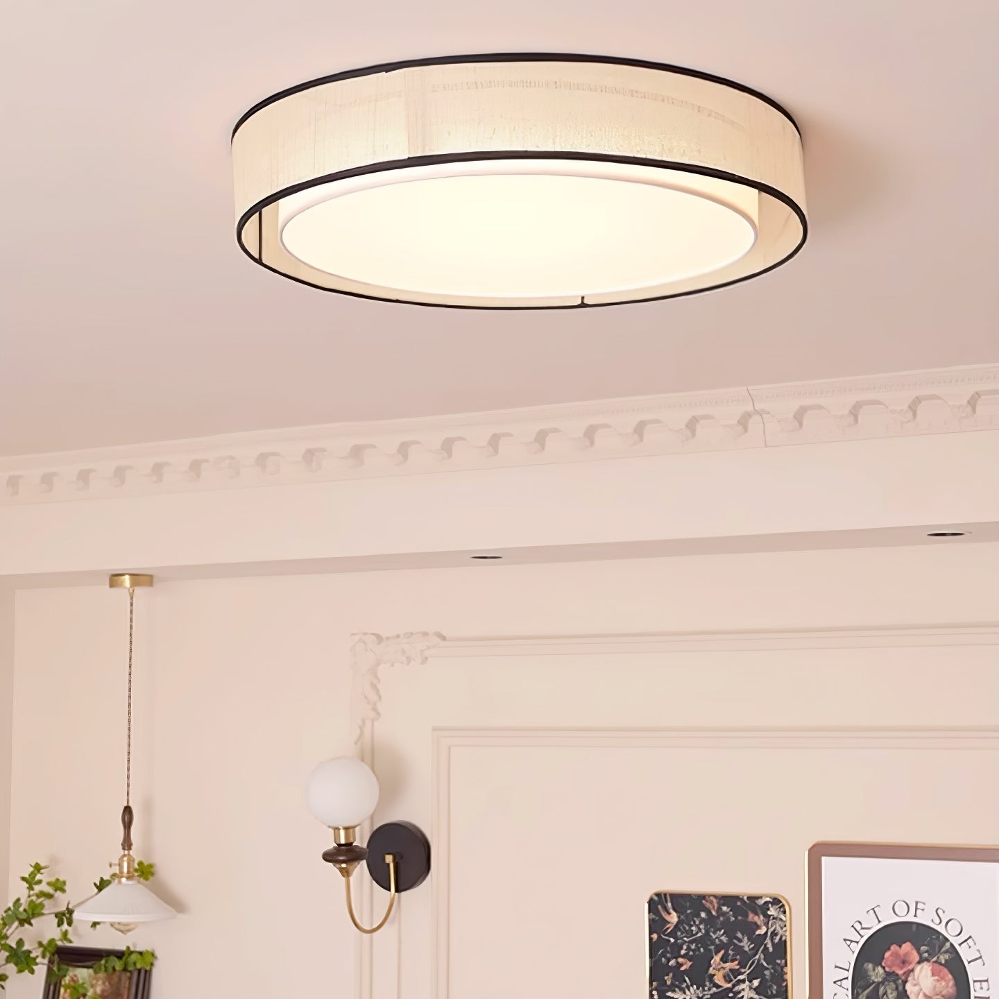 Drum Rould Overhead fixture Ceiling Lamp