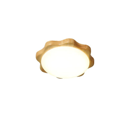 Drum Wood Flush mount light Ceiling Lamp