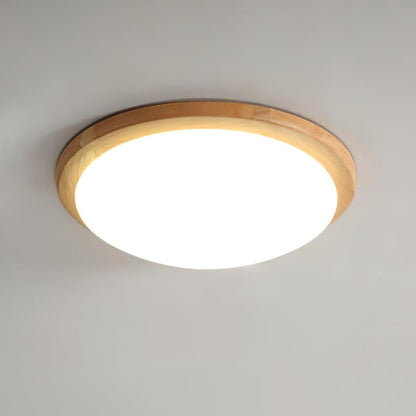 Drum Wood Flush mount light Ceiling Lamp