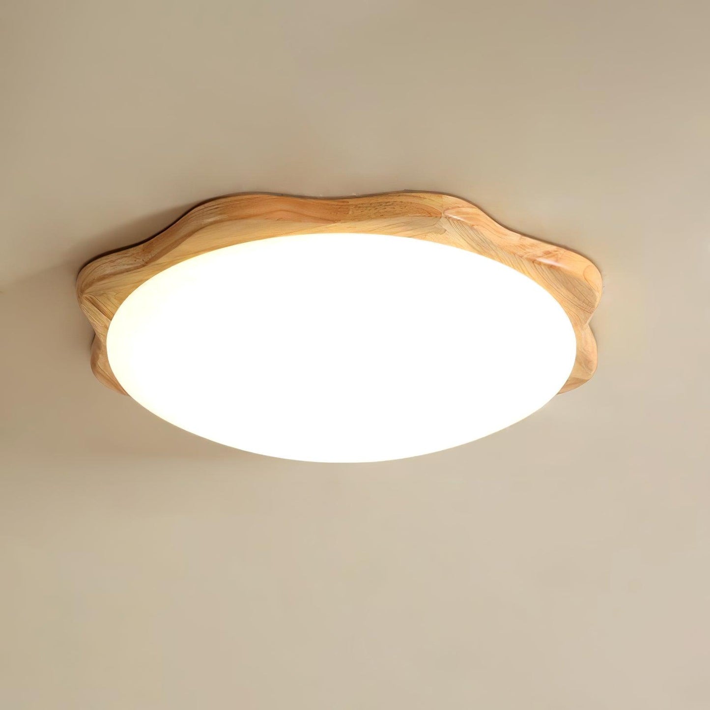 Drum Wood Flush mount light Ceiling Lamp