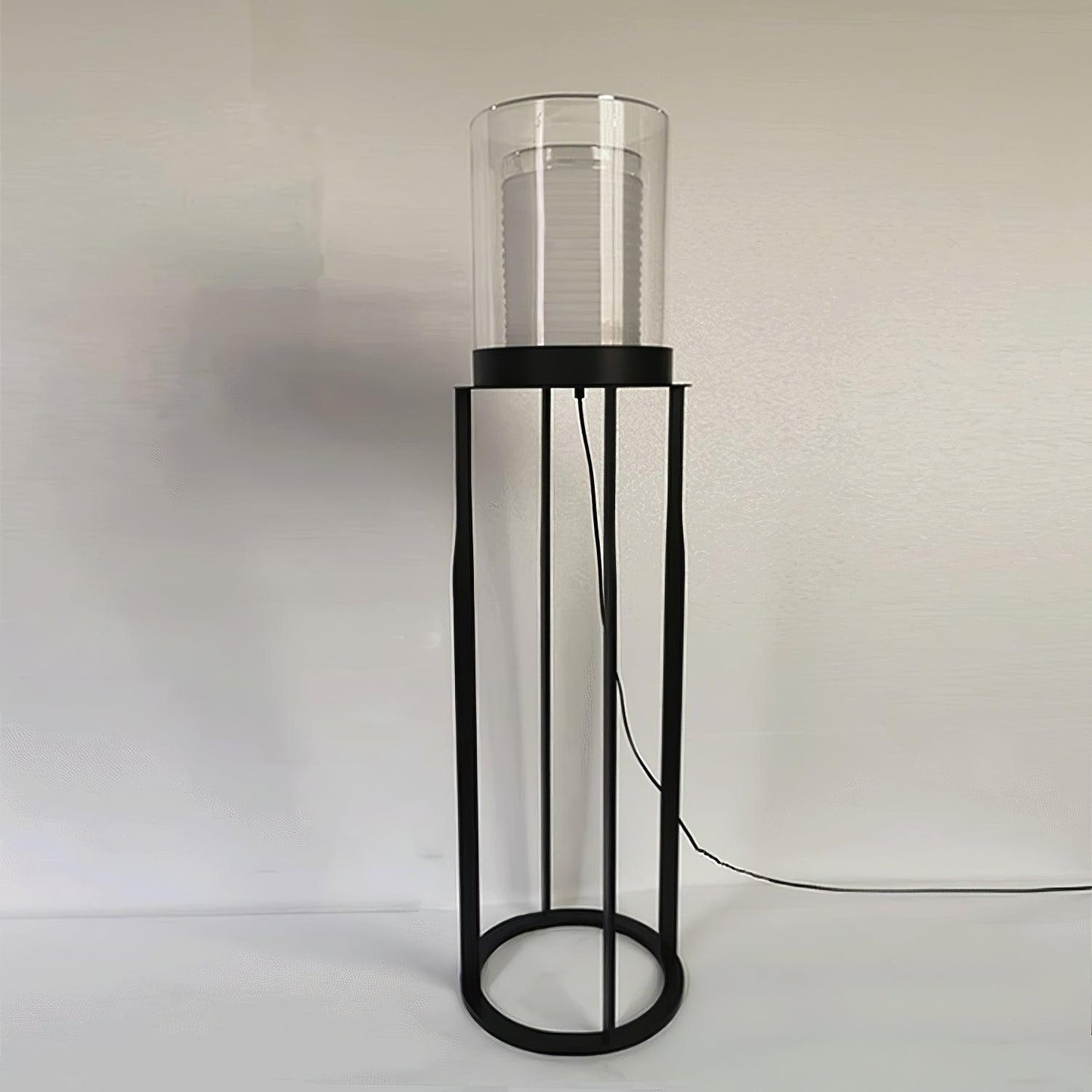 Dual Cylinder Glass Accent Lamp Floor Lamp