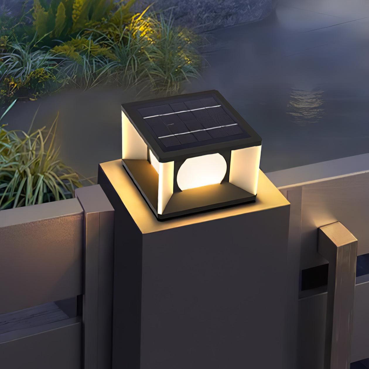 Eclipse Cube Patio light Outdoor Post Light