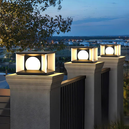 Eclipse Cube Patio light Outdoor Post Light