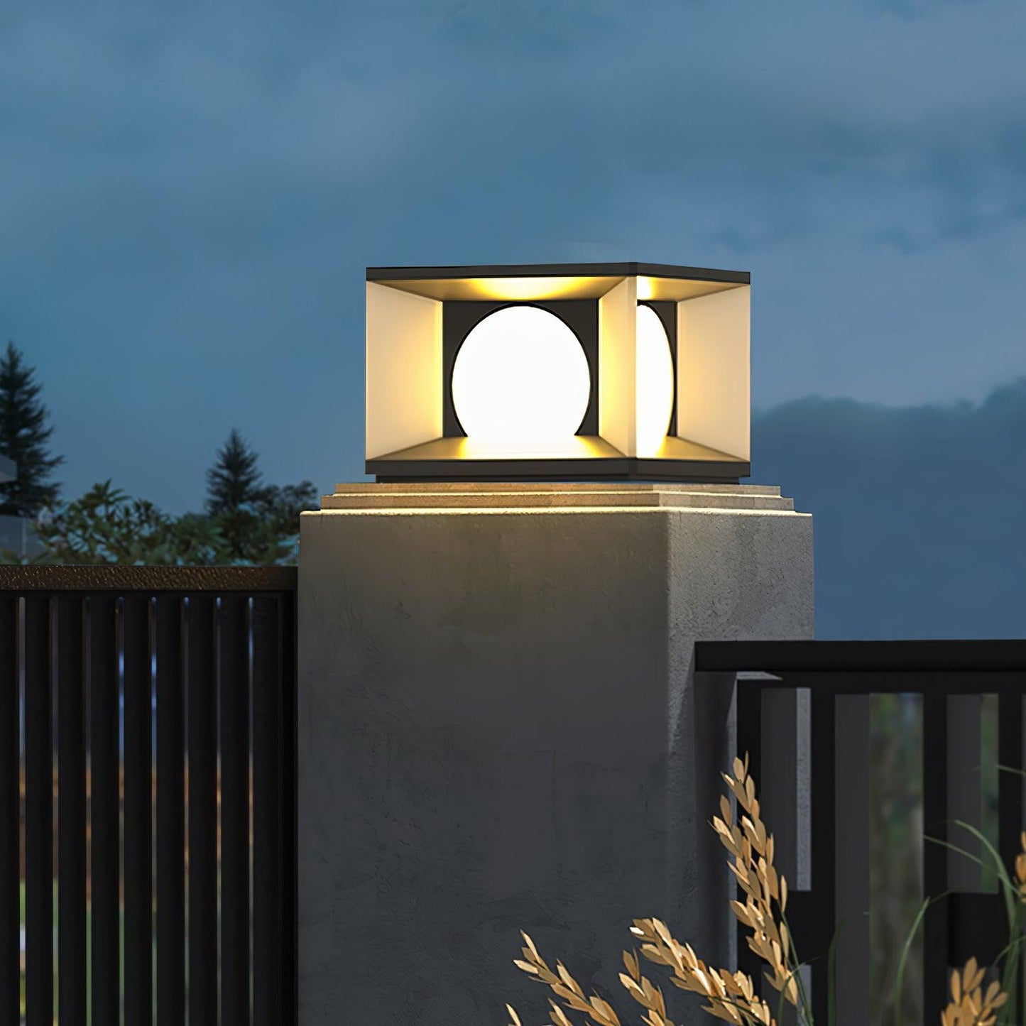 Eclipse Cube Patio light Outdoor Post Light