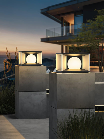 Eclipse Cube Patio light Outdoor Post Light