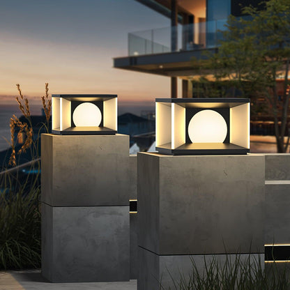 Eclipse Cube Patio light Outdoor Post Light