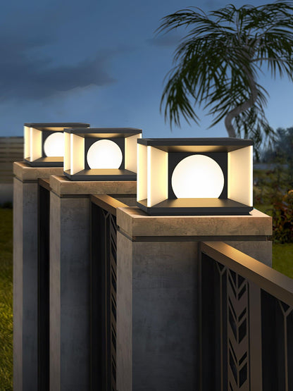 Eclipse Cube Patio light Outdoor Post Light