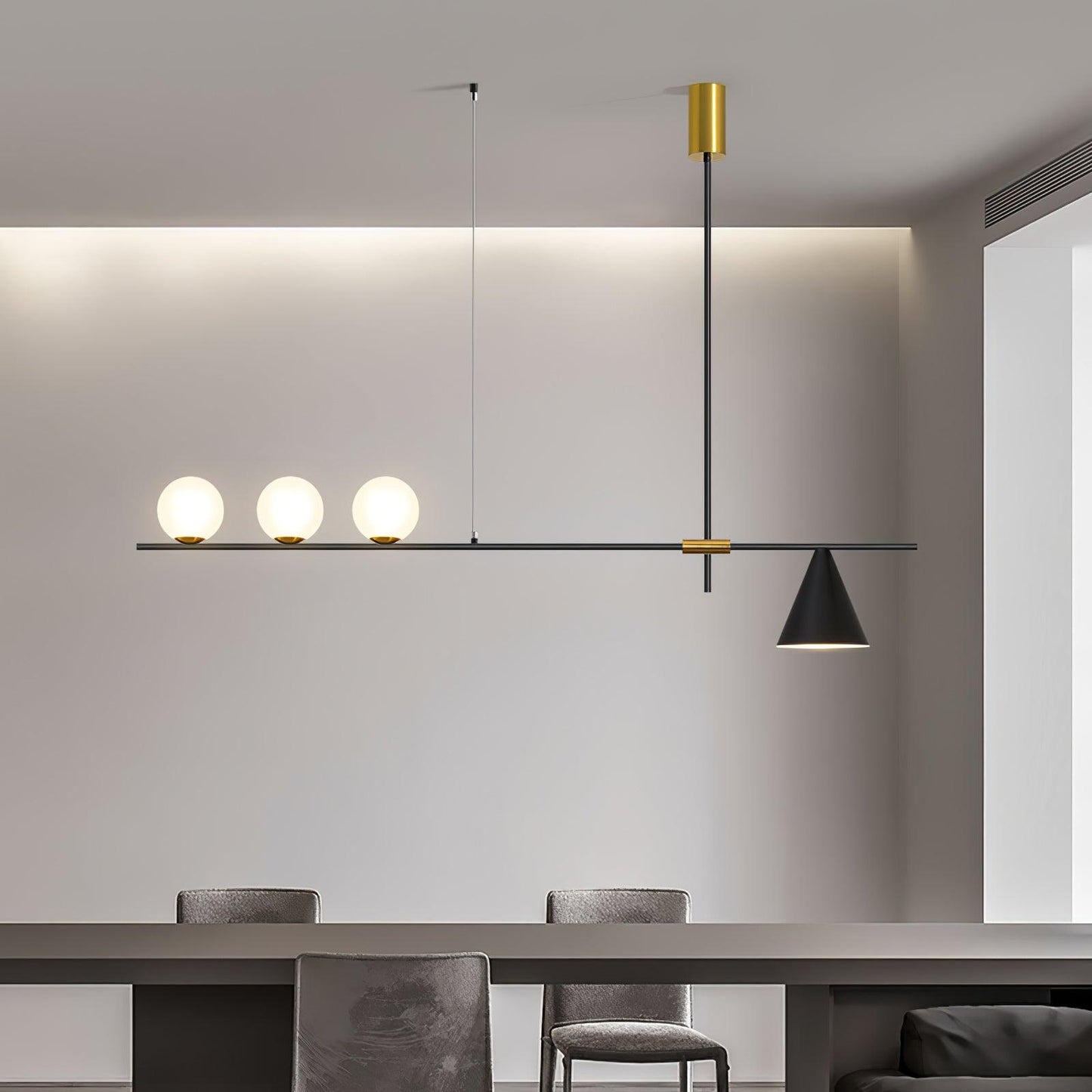 Eclipse Linear Crown Suspension Light