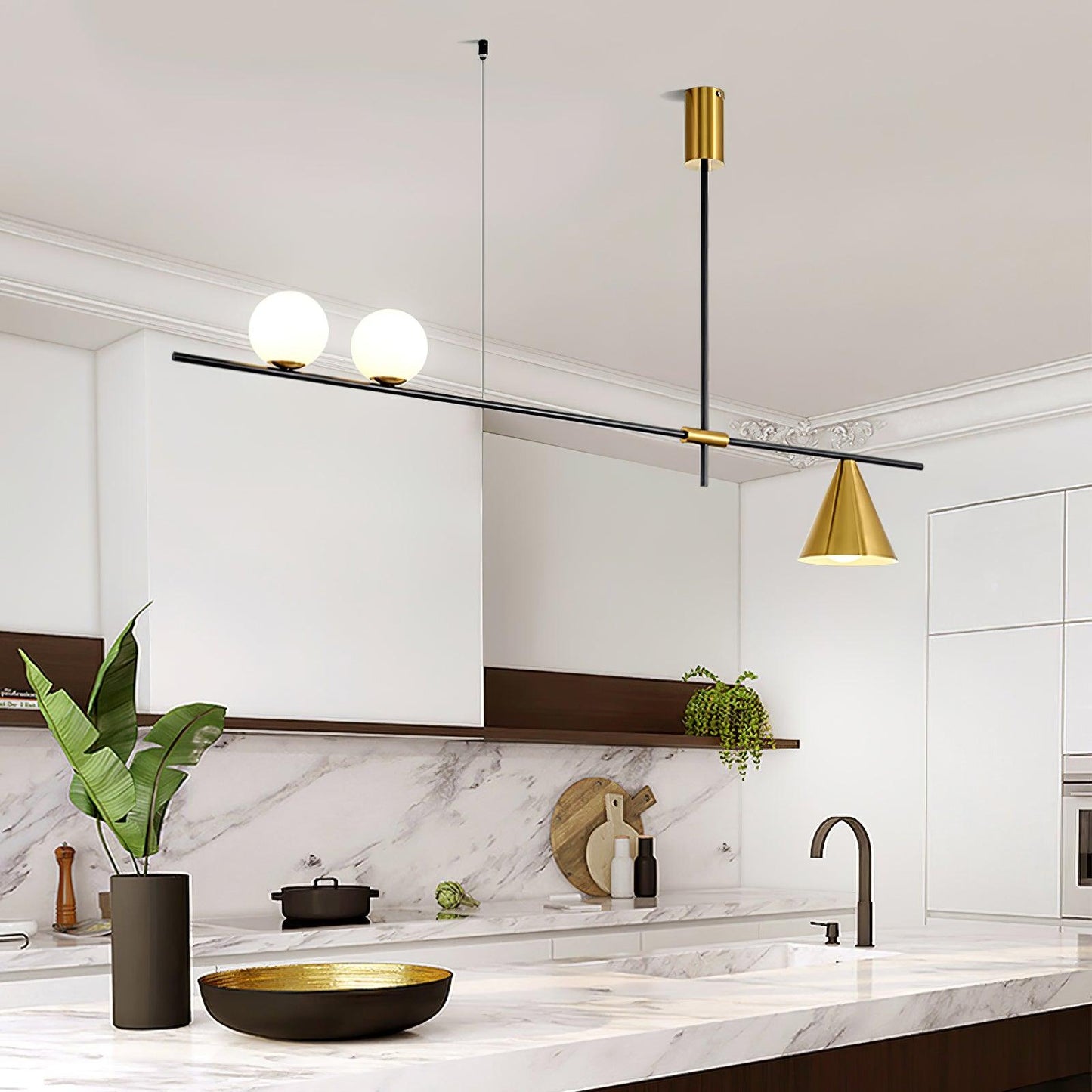 Eclipse Linear Crown Suspension Light