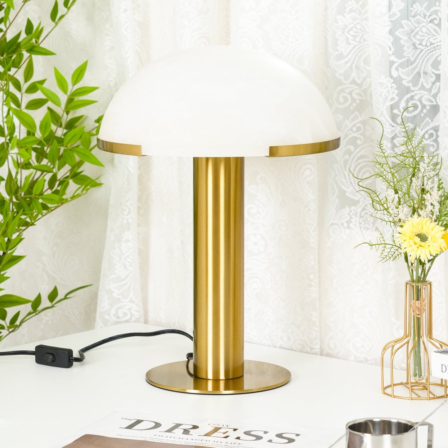 Elegance Alabaster Nightstand lamp Table Lamp