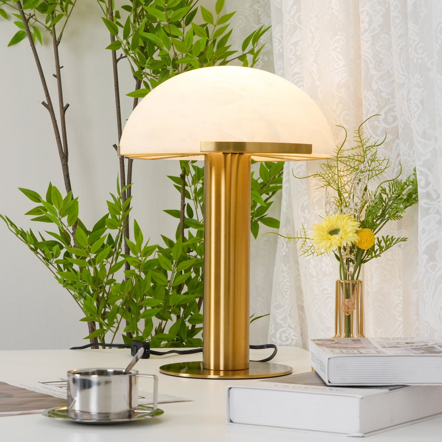 Elegance Alabaster Nightstand lamp Table Lamp