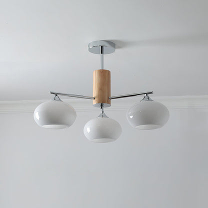 Elliptical Persimmon Ceiling fixture Chandelier