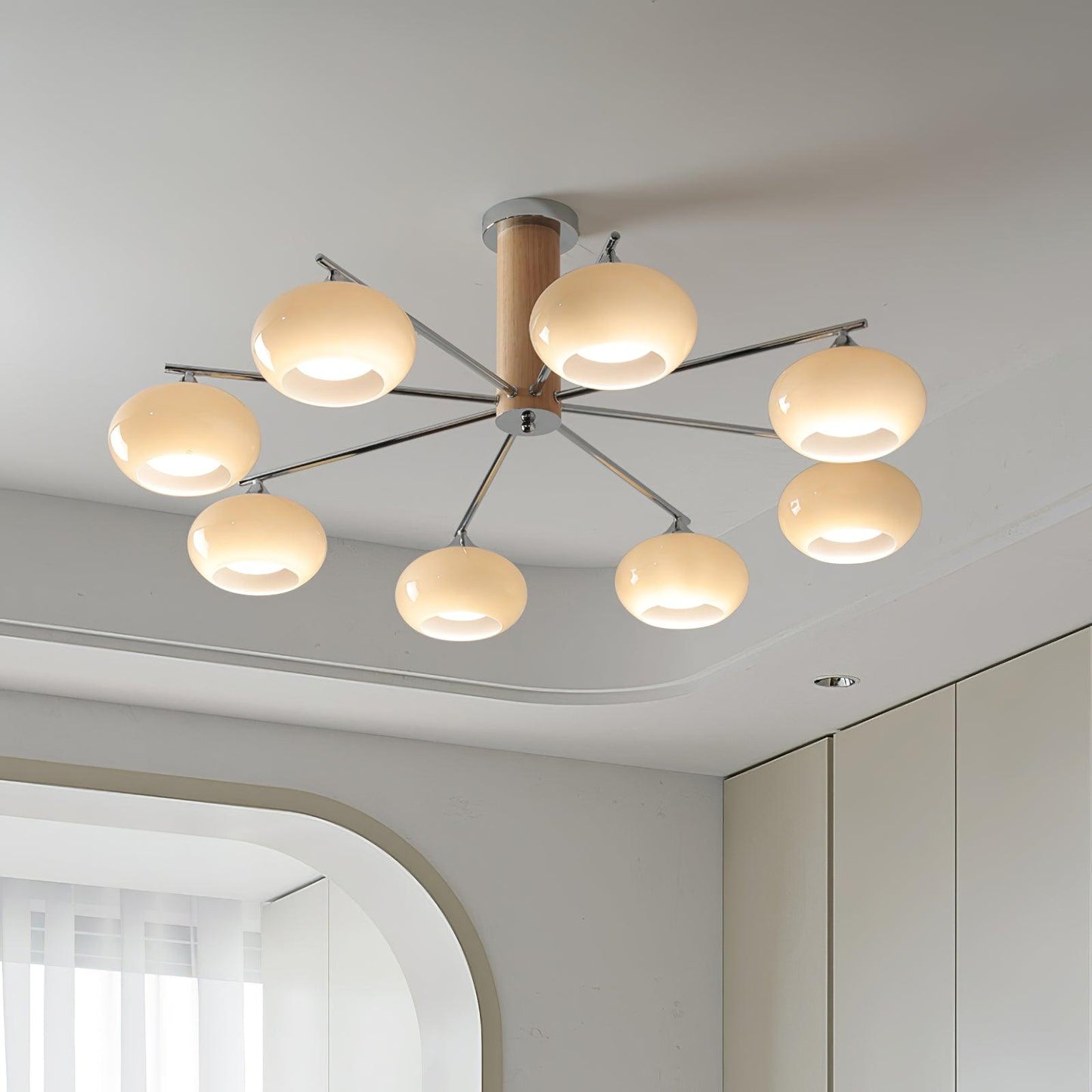 Elliptical Persimmon Ceiling fixture Chandelier