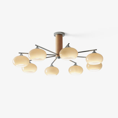 Elliptical Persimmon Ceiling fixture Chandelier