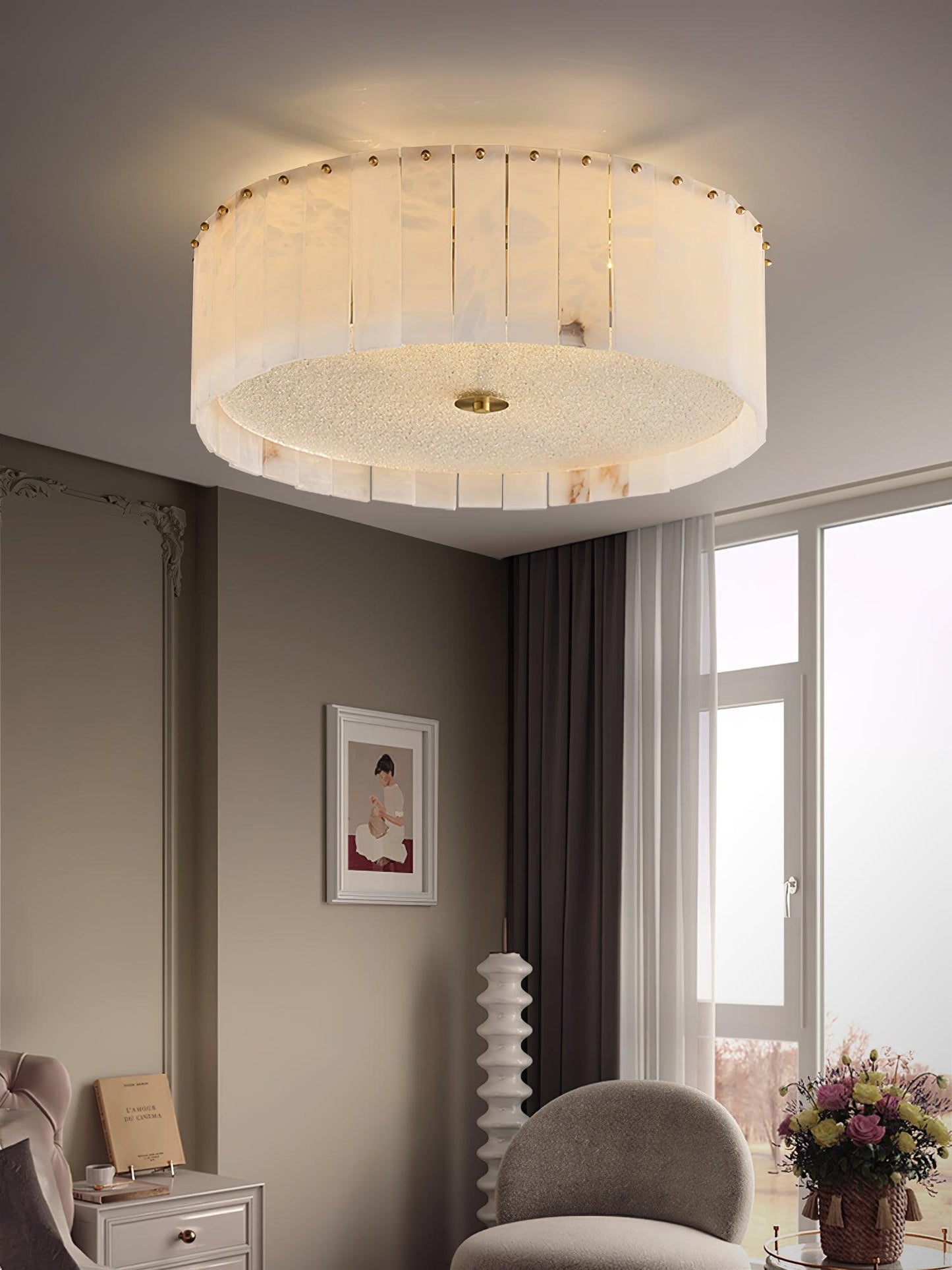 Elysian Alabaster Ceiling-mounted light Ceiling Lamp